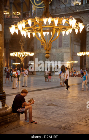 Innenraum der Hagia Sophia Museum, Istanbul, Türkei Stockfoto