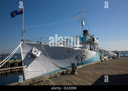 HMCS Sackville K181, eine Korvette der Flower-Klasse im Hafen von Halifax, das diente in der Royal Canadian Navy Stockfoto