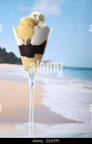 Eis am Strand Stockfoto