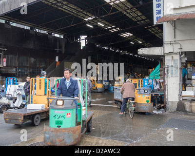 Tsukiji Fischmarkt, Tokio, Japan. Stockfoto