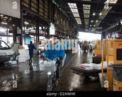 Tsukiji Fischmarkt, Tokio, Japan. Stockfoto