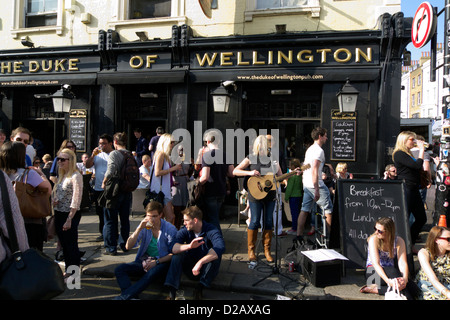 Vereinigtes Königreich Londoner Stadtteil Kensington und Chelsea Portobello Road der Herzog von Wellington pub Stockfoto