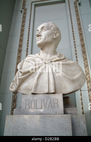 Havanna, Kuba, Unabhaengigkeitskaempfers Büste von Simon Bolivar im Museo De La Revolucion Stockfoto