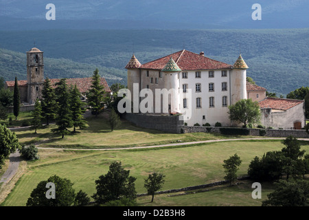 Das Schloss in Aiguines Aiguines in Provence, Frankreich Stockfoto