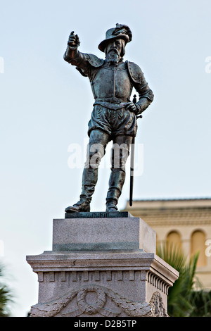 Zustand nach Ponce de Leon entlang der Avenida Menendez in St. Augustine, Florida. St. Augustine ist die älteste Stadt in Amerika. Stockfoto