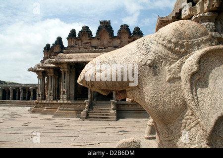 Stein, Chariot, Vittala Temple16th Jahrhundert, Hampi, Karnataka, Indien Stockfoto