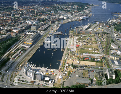Kiel, Deutschland, Luftbild des Hafens Hoern wies Kiel Stockfoto