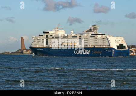 Kiel, Deutschland, M / S Color Fantasy im Hafen Leck Stockfoto