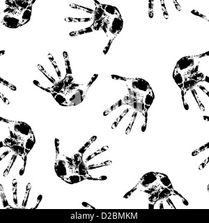 Hand-Druck, nahtlose Tapete, Vektor-Illustration. Stockfoto