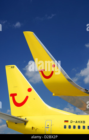 TUI Fly, Boeing B 737-800, Flügel, Winglet, Logo, Airlines, Flugzeuge, Stockfoto