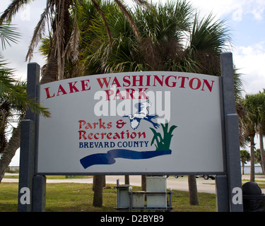 Lake Washington am St. Johns River in Florida an Melbourne in Brevard County Stockfoto