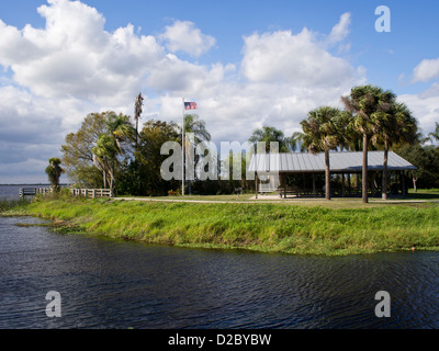 Lake Washington am St. Johns River in Florida an Melbourne in Brevard County Stockfoto