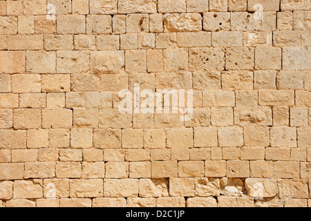 Alte orange Steinmauer Textur Stockfoto