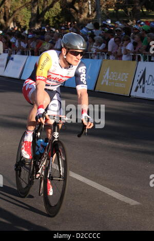 Andre Greipel Lotto Belisol Team gewann die Völker Wahl Classic der Santos Tour Down Under 2013 in Adelaide, South Australia am 20. Januar 2013 Stockfoto