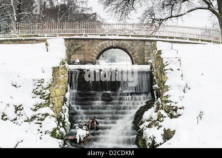 Nostell Priory, Crofton, UK. Samstag, 19. Januar 2013. Schnee bedeckt Nostell Priory. Alamy Live-Nachrichten. Stockfoto