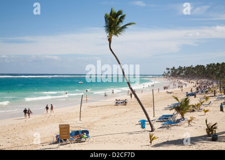 Amerika, Karibik, Hispaniola Insel, Dominikanische Republik, Punta Cana, Hotel Barcelo Punta Cana, Strand Stockfoto