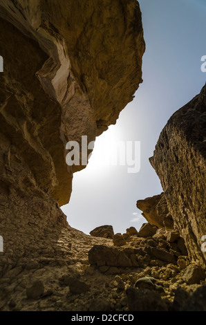 Sonnenuntergang in Monegros Steppen, Aragon, Spanien Stockfoto