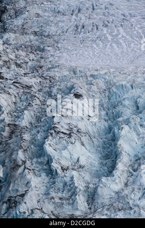 Eine Nahaufnahme von den Berg-Gletscher in der Nähe von der terminous über Berg-See in Robson Provincial Park, kanadischen Rocky Mountains, British Columbia Stockfoto