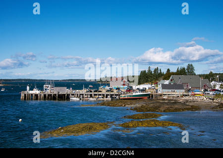 Idyllisches Fischerdorf Port Clyde, Maine, USA Stockfoto