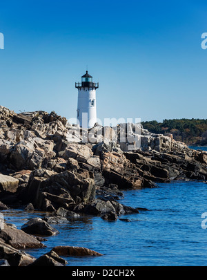 Portsmouth Hafen Licht, New Castle, New Hampshire, USA Stockfoto