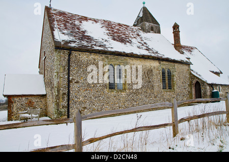 Kapelle von St. Hubert Idsworth Hampshire Stockfoto