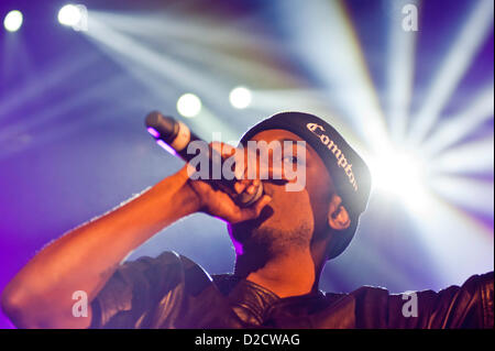 London, UK - 20. Januar 2013: Kendrick Lamar führt live at Hammersmith Apollo. Stockfoto