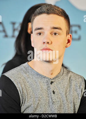 Liam Payne, 18. Januar 2013: Liam Payne, eine Richtung, 18. Januar 2013, Tokio, Japan: Liam Payne von One Direction nimmt an einer Pressekonferenz in Tokio, Japan, am 18. Januar 2013. (Foto: Aflo) Stockfoto