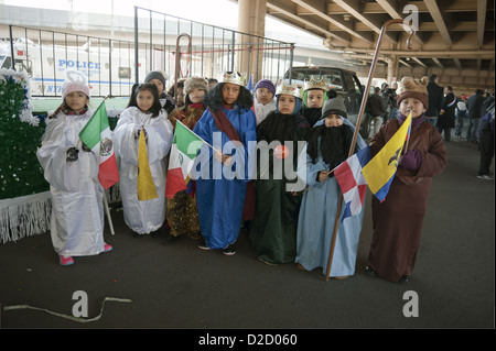 Die jährlichen drei Könige-Day-Parade in Bushwick Abschnitt von Brooklyn, 2013. Stockfoto