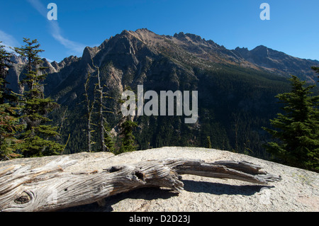 Sonnenuntergang am Washington Pass, Okanogan-Wenatchee National Forest, Washington, USA Stockfoto