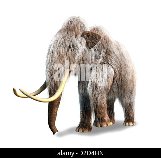 Wolliges Mammut Mammuthus Primigenius Computer Grafik Stockfoto