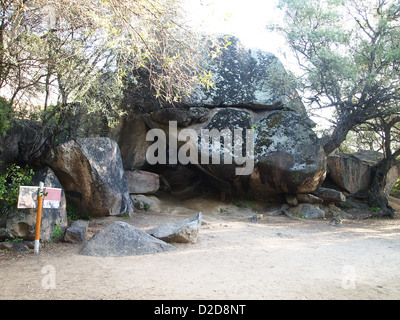 Monumentale Felsen an Grotte Napoleon in Ajaccio Stockfoto