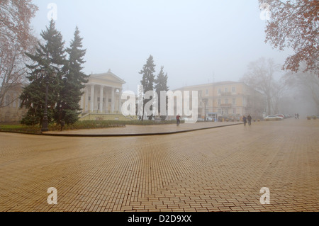 Blick auf das Archäologische Museum in einem Nebel, Odessa, Ukraine, Europa Stockfoto