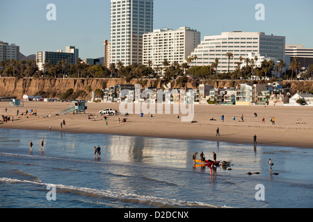 der Strand in Santa Monica, Los Angeles County, California, Vereinigte Staaten von Amerika, USA Stockfoto