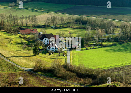 Das Dorf Handthal in Franken, Bayern, Deutschland. Stockfoto