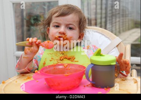 Eine unordentliche Mittag Stockfoto