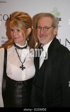 Kate Capshaw und Steven Spielberg an der Lincoln-Film premiere Savoy Kino in Dublin, Irland. Sonntag, 20. Januar 2013. Stockfoto