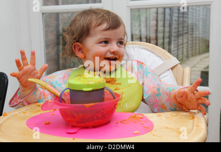 Eine unordentliche Mittag Stockfoto