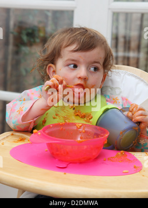 Eine unordentliche Mittag Stockfoto