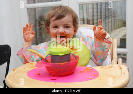 Eine unordentliche Mittag Stockfoto