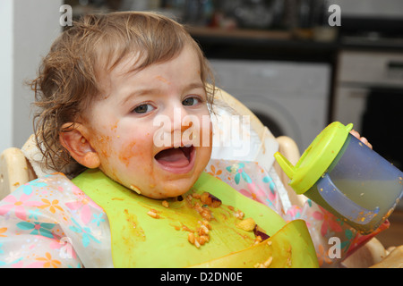 Eine unordentliche Mittag Stockfoto