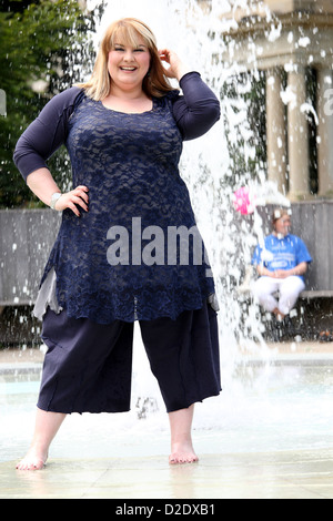 Leipzig, Deutschland, Sandra Naegele, Modell, Designer und Inhaber des Stoffwechsels shop Stockfoto