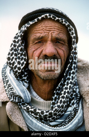 Palästinensischen Mann, Palästinenser, Mann, tragen der Kufiya, Keffiyeh, Jericho, West Bank, Israel Stockfoto