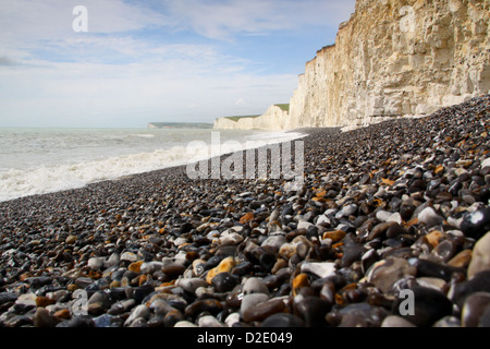Weißen Kreidefelsen bei Birling Gap East Sussex UK Stockfoto