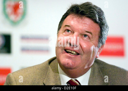 Ehemalige Wales Fußball Manager John Toshack. Stockfoto