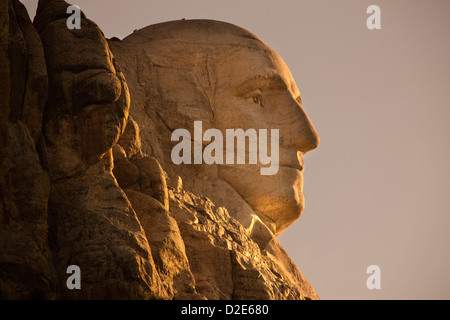 GEORGE WASHINGTON PROFIL MOUNT RUSHMORE NATIONAL MONUMENT (© GUTZON & LINCOLN BORGLUM 1941) BLACK HILLS SOUTH DAKOTA USA Stockfoto