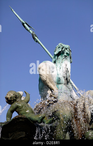 Berlin, Deutschland, Details von der Neptun-Brunnen Stockfoto