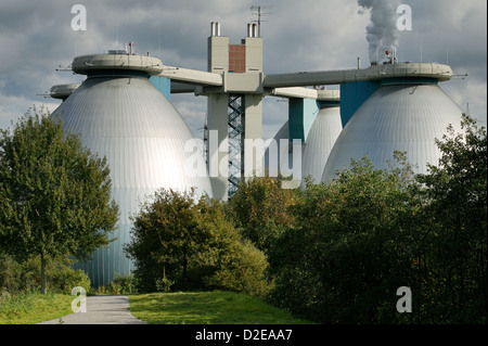 Bottrop, Deutschland, Bottrop Faultuerme der Kläranlage Stockfoto