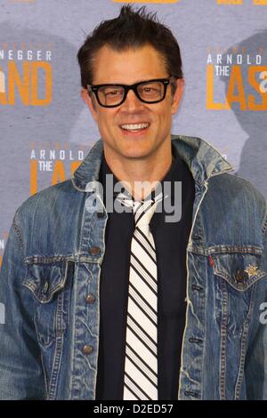 Johnny Knoxville kümmert sich um die Photocall zum Film "The Last Stand" in Köln, am 21. Januar 2013. Stockfoto