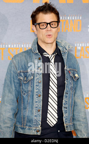 Johnny Knoxville kümmert sich um die Photocall zum Film "The Last Stand" in Köln, am 21. Januar 2013. Stockfoto