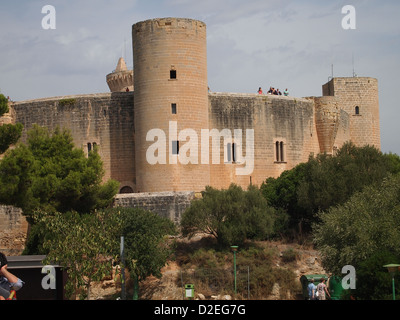 Ein interessantes schloss Castell de Bellver in Palme de Mallorca Stockfoto